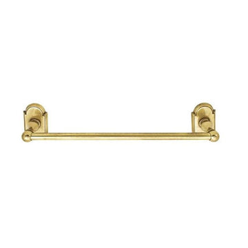 Emtek 12" Traditional Brass Towel Bar w/ Lancaster Rosette